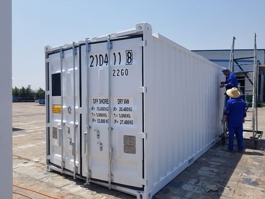Container offshore de 20 pieds DNV 2.7-1 Standard 6m Forage pétrolier Boîte fermée 20 pieds de longueur plancher en acier Sling optionnel