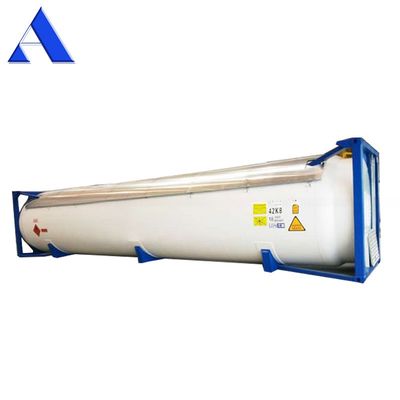 Container de réservoir de gaz ISO de 40 pieds 52.5 CBM UN T50 pour GPL liquéfié comprimé Chlorure d'ammoniac Container ISO de grande capacité