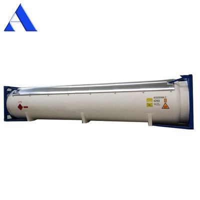 Container de réservoir de gaz ISO de 40 pieds 52.5 CBM UN T50 pour GPL liquéfié comprimé Chlorure d'ammoniac Container ISO de grande capacité