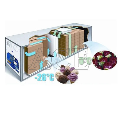 Réfrigérateur iso de 40 pieds avec charge utile maximale 27580KG 28.4CBM Capacité réfrigérateur à double température et réfrigérateur