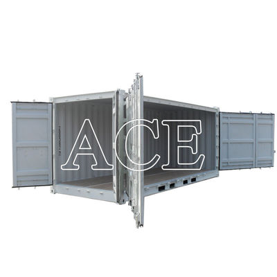 Accès à gauche ou à droite Container latéral ouvert de 20 pieds avec dimensions extérieures de 6058 x 2438 x 2591 mm et grande ouverture de porte