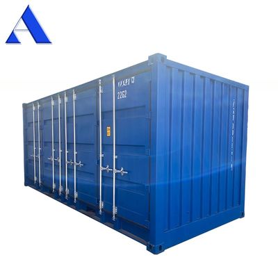 Accès à gauche ou à droite Container latéral ouvert de 20 pieds avec dimensions extérieures de 6058 x 2438 x 2591 mm et grande ouverture de porte