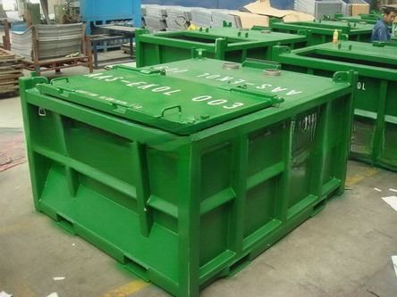 3.6 CBM DNV 2.7-1 Container à boîtes fermées standard Corten-A Bateaux de boue offshore / Bateaux de déchets pour le forage de coupe