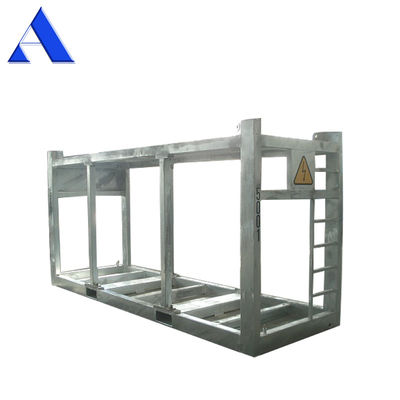 13 pieds 4 mètres DNV 2.7-1 Conteneur offshore galvanisé standard Cadre de levage Skid 45 degrés Angle de balancement