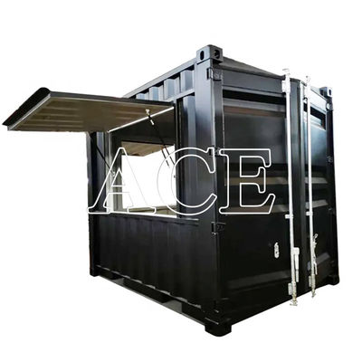Kiosque 10 pieds Container de livraison Café sur mesure Bar mobile Café magasin avec plancher en contreplaqué