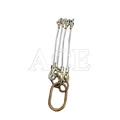 DNV 2.7-1 Sling de câble en acier standard à 5 pattes type œil de levage œil inversé pour la vente de conteneurs offshore