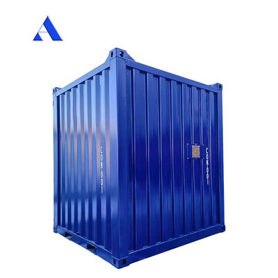 Container de boîte de rangement miniature de 8 pieds avec des dimensions extérieures de 2438 x 2438 x 2896 mm et une charge utile de 8100 kg