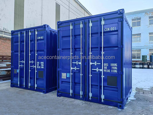 Container de boîte de rangement miniature de 8 pieds avec des dimensions extérieures de 2438 x 2438 x 2896 mm et une charge utile de 8100 kg