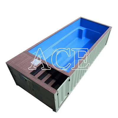 Piscine extérieure de 20 pieds 30 pieds 40 pieds Container de transport avec filtration incluse et couleur personnalisée