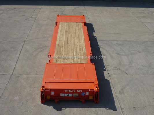 Conteneurs d'expédition à support plat en acier à 40 pieds et 40' en acier corten, avec plancher en contreplaqué et fondement pliable, certifiés CSC