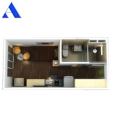 Maison de conteneurs préfabriquée de luxe sur mesure Conception flexible avec fenêtre en aluminium et conteneur d'expédition de 20 pieds