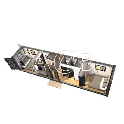 Maison de conteneurs préfabriquée de luxe sur mesure Conception flexible avec fenêtre en aluminium et conteneur d'expédition de 20 pieds
