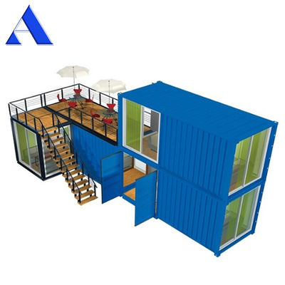Maison de conteneurs préfabriquée de luxe sur mesure Conception flexible avec fenêtre en aluminium et conteneur d'expédition de 20 pieds