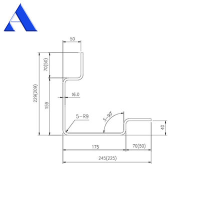 6 mm d'épaisseur lSO Container de fret sec Pièces et accessoires Pointe d'angle avant avec peinture de première de magasin de zinc
