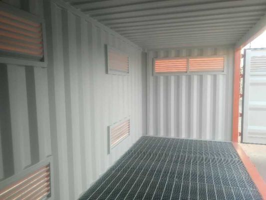 Portes latérales ouvertes 20 pieds 20 pieds Produits dangereux Entreposage de produits chimiques Conteneur de transport avec 2700L Bund Cap et 31 cbm Capacité