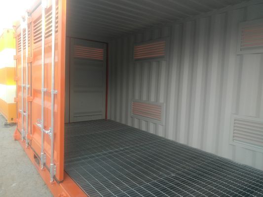 Portes latérales ouvertes 20 pieds 20 pieds Produits dangereux Entreposage de produits chimiques Conteneur de transport avec 2700L Bund Cap et 31 cbm Capacité