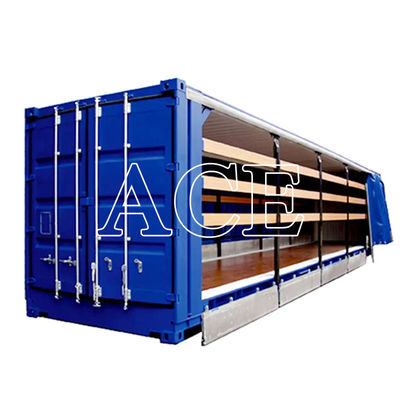 12192 x 2550 x 2896 mm haut cube conteneur d'expédition de 40 pieds avec porte latérale de rideau en PVC