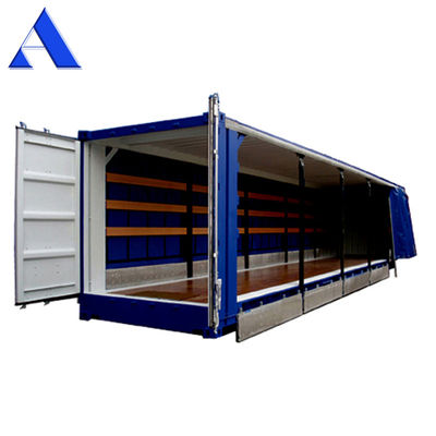 12192 x 2550 x 2896 mm haut cube conteneur d'expédition de 40 pieds avec porte latérale de rideau en PVC