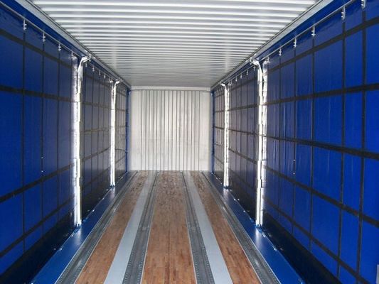 12192 x 2550 x 2896 mm haut cube conteneur d'expédition de 40 pieds avec porte latérale de rideau en PVC