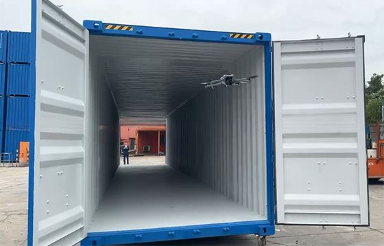 108 CBM Capacité porte à double extrémité 6 mm plancher en acier 2591 mm large remorque et voie ferrée 53 pieds longueur 53 pieds conteneur de transport