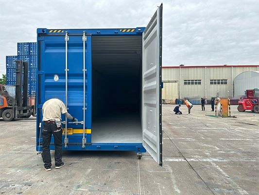 108 CBM Capacité porte à double extrémité 6 mm plancher en acier 2591 mm large remorque et voie ferrée 53 pieds longueur 53 pieds conteneur de transport