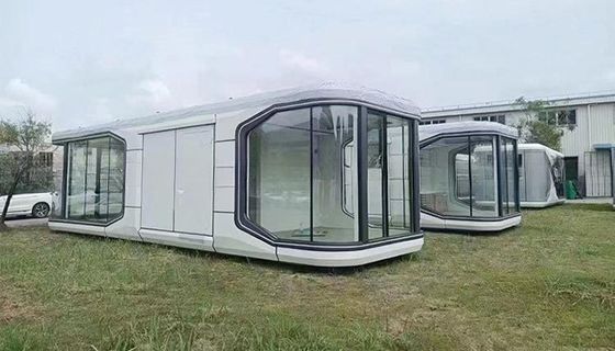 2024 Prefab Luxe Modulaire Moderne Apple Cabin Capsule de l'espace Container maison Maison Capsule Spatiale pour Mgo planche et plancher en PVC