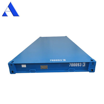 Plateforme de conteneurs de transport maritime à plancher d'acier de 20 pieds lourds pour une charge utile maximale de 45000 kg et une capacité de 30 m3