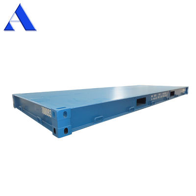 Plateforme de conteneurs de transport maritime à plancher d'acier de 20 pieds lourds pour une charge utile maximale de 45000 kg et une capacité de 30 m3