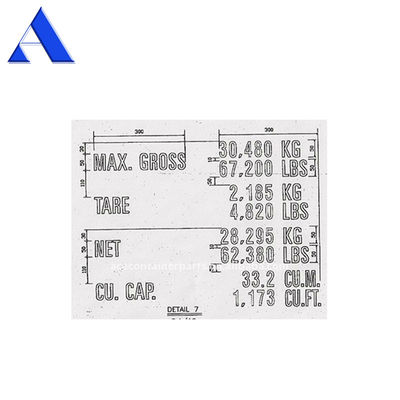 Marque de zèbre acceptable Triangle d'élévation de poids Avertissement Container d'expédition Autocollant décalé Parties et accessoires de conteneurs