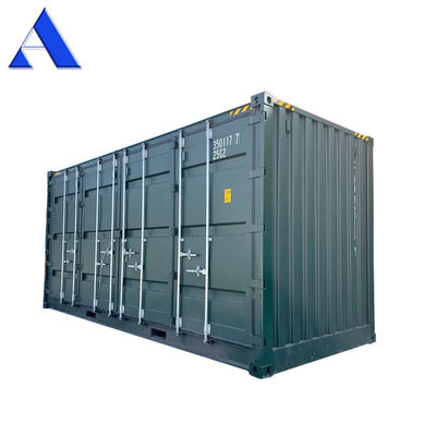 Container d'expédition d'ouverture de porte latérale cube de 20 pieds de haut avec logo personnalisé et joints de porte EPDM