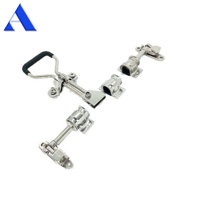 Parties de carrosserie de camion en acier inoxydable 304 Ensemble complet de serrures de porte de conteneurs de camions polissées à 22 mm pour une longueur de canne de verrouillage personnalisée
