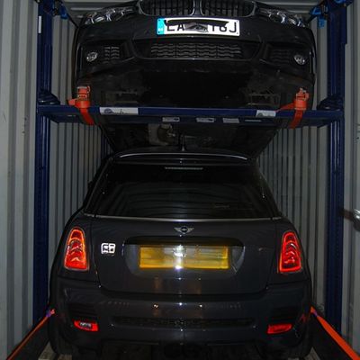 Container à support de voiture à longueur réglable pour conteneur de transport