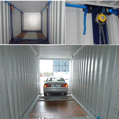 Container à support de voiture à longueur réglable pour conteneur de transport