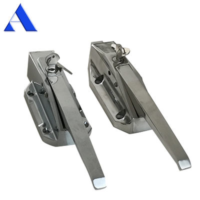 Fermeture de porte de chambre froide en acier inoxydable poli pour une installation facile sur la remorque de conteneur de transport