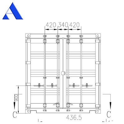 20ft et 40ft conteneur de fret à sec portes arrière ou latérales Finie Surface Taille standard selon vos besoins