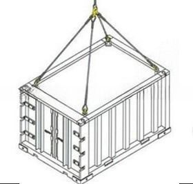 Capacité de levage de 10 tonnes Cable galvanisé à fourche à 4 pattes Conteneur offshore Cable en acier revêtu de fil de fer Sling DNV 2.7-1 Standard