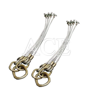 Type d'œil de levage œil plat DNV 2.7-1 Standard Sling de câble en acier inoxydable 4 ou 5 pattes pour conteneur offshore Orange