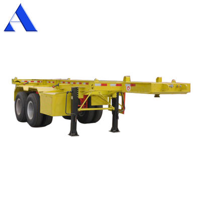 Chassis de conteneur personnalisé à 2 essieux, semi-remorque à squelette pour le transport de conteneurs de transport maritime de 20 pieds
