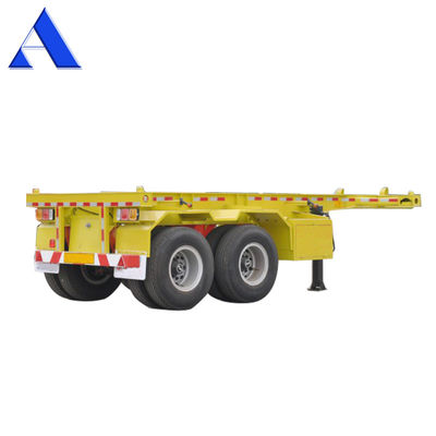12R22.5 Pneumatique Linglong 2 essieu 40 pieds 20 pieds châssis de transport avec col d'oie squelette cadre de camion semi-remorque conteneur