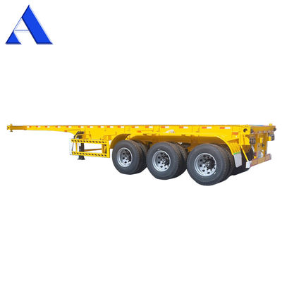 12R22.5 Pneumatique Linglong 2 essieu 40 pieds 20 pieds châssis de transport avec col d'oie squelette cadre de camion semi-remorque conteneur