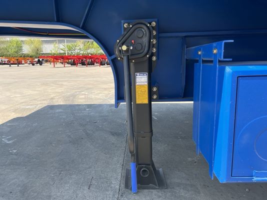 12489 x 2480 x 1530 mm 2/3 essieux d'acier au carbone extensible à plat bas Lowboy semi-remorque à plat pour une charge utile maximale de 20 à 100 tonnes