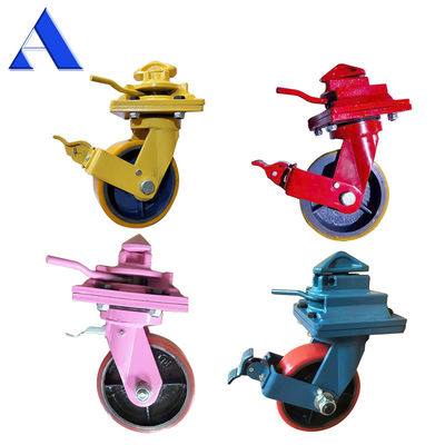 Gris 4 pièces par kit 8 pouces roue unique roue de freinage universel 3T 5T ISO conteneur d'expédition roues de ricin pour la maison