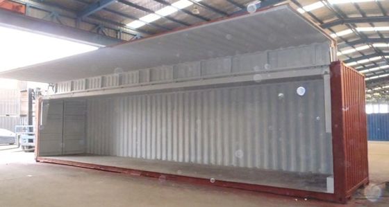 Container d'expédition à voilure ouverte de 40 pieds avec cylindre hydraulique électrique et 76,4 CBM