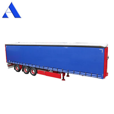 11R22.5 Pneus à 3 essieux PVC Rideau côté conteneur de transport Shandong 40ft Van Box Semi-remorque avec train de débarquement standard 28Ton