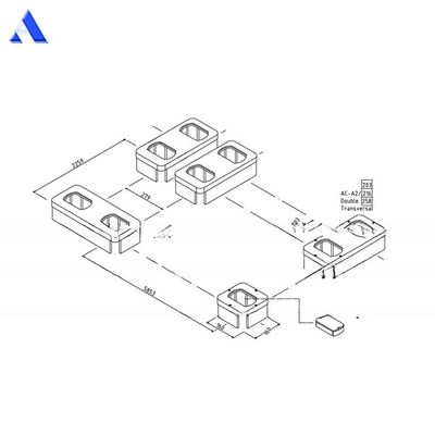 Support de conteneur durable 20' de longueur DNV GL Équipement certifié pour la fixation de conteneurs ISO Fondation de conteneur unique surélevé