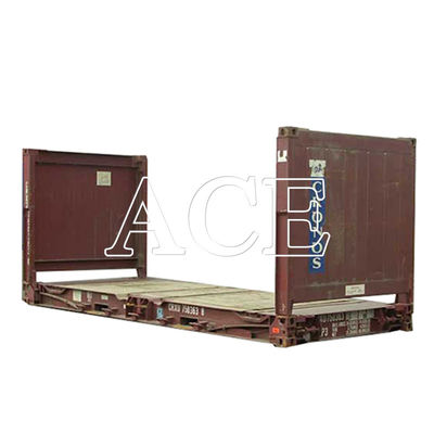 Acier Corten 20ft 40ft Conteneurs à étagère plate d'occasion Plancher en contreplaqué ou en acier d'occasion
