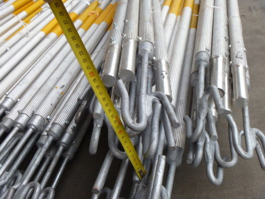 Équipement de mise à l'eau de conteneur Barre d'opération Fermeture à tourner en aluminium Échantillon de tube télescopique muni d'une barre de mise à l'eau