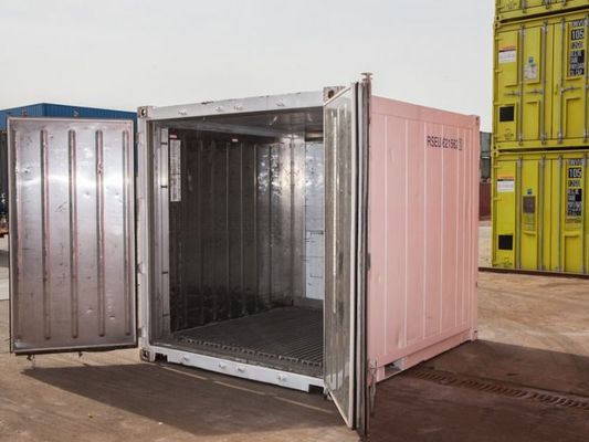 10 pieds 10 pieds 3 mètres de stockage à froid Réfrigéré récipient Reefer avec ouverture de porte de tringle Taille 2.290 x 2.206 m Troisième main