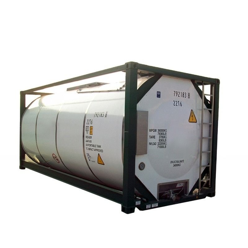 IMDG T4 Matériau d'acier standard 20 pieds ISO réservoir de carburant 26000L Capacité pour le transport sûr de diesel et d'essence
