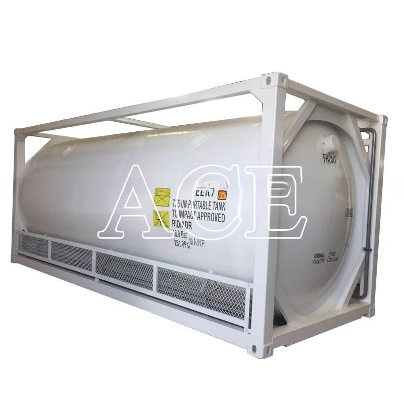 Container de transport de 20 tonnes de capacité de 20 pieds de longueur ASME Standard UN T75 ISO réservoir cryogénique de GNL pour la personnalisation et le transport
